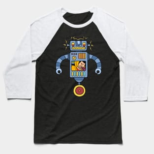 GDWH Cartoon Robot (dark colored) Baseball T-Shirt